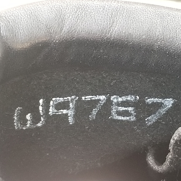 Vintage 90s y2k Grunge Punk Rock Black Leather Military Issue Combat Moto Boots - Picture 9 of 9